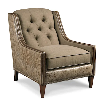 Millie Button-Tufted Accent Chair with Nailheads